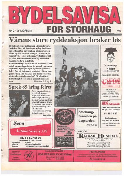 Forsiden til Nr. 2 · 1996