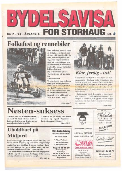 Forsiden til Nr. 7 · 1993