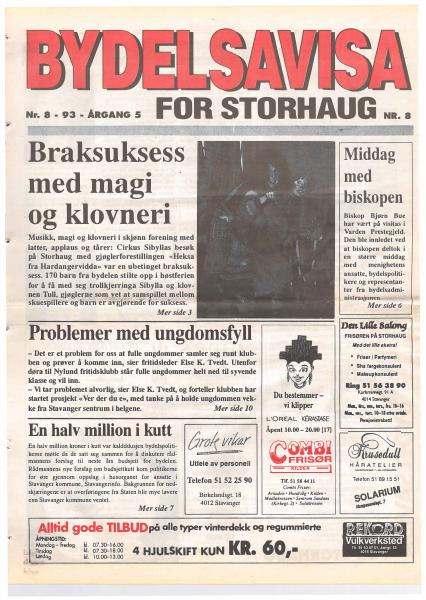 Forsiden til Nr. 8 · 1993