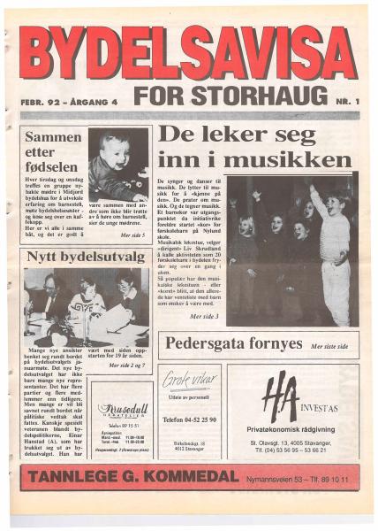 Forsiden til Nr. 1 · 1992
