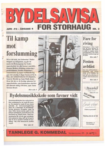 Forsiden til Nr. 3 · 1992