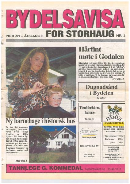 Forsiden til Nr. 3 · 1991