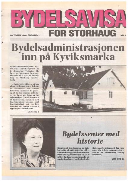 Forsiden til Nr. 6 · 1989