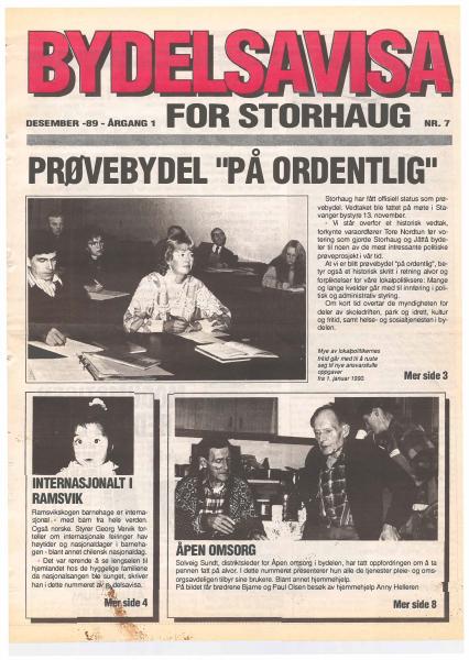 Forsiden til Nr. 7 · 1989